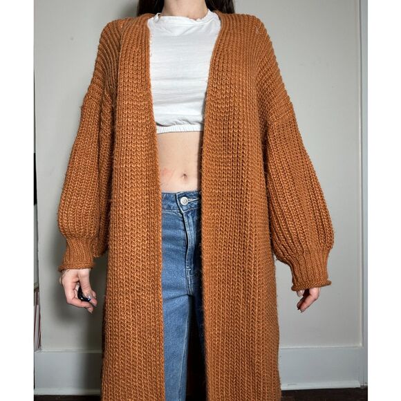 Pol Orange Oversized Chunky Sweater Size Medium - Picture 2 of 6